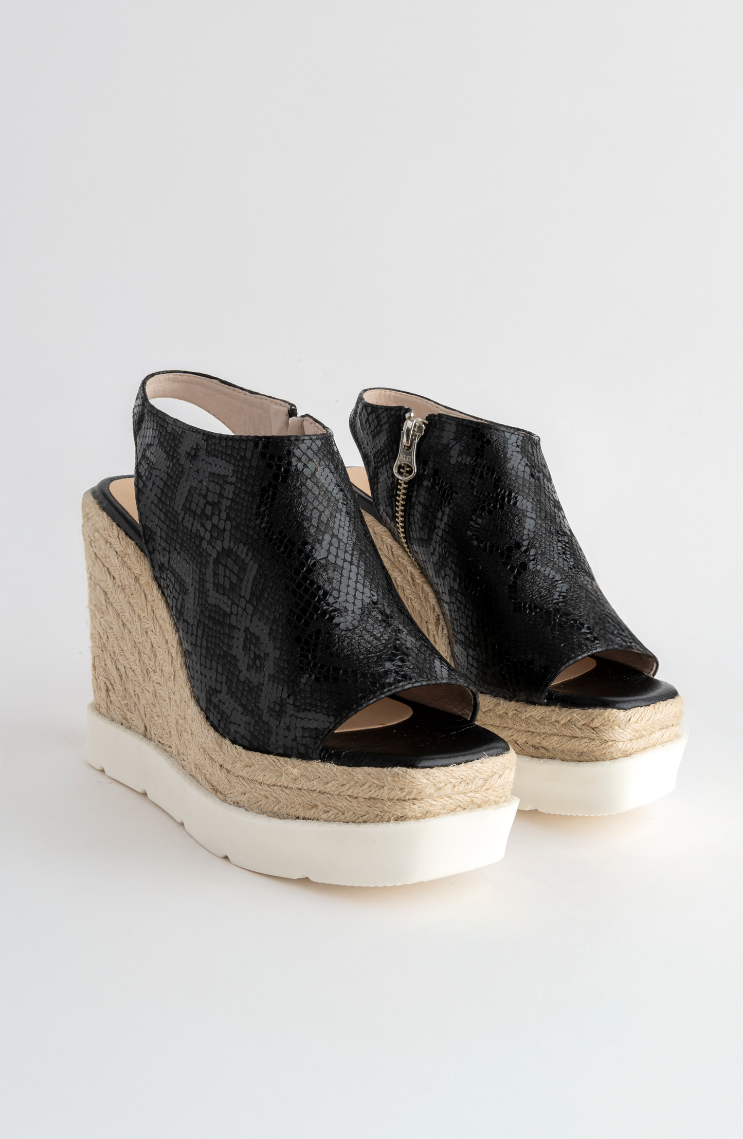 OLIMPIA OPEN TOE BOOT IN LEATHER PYTHON