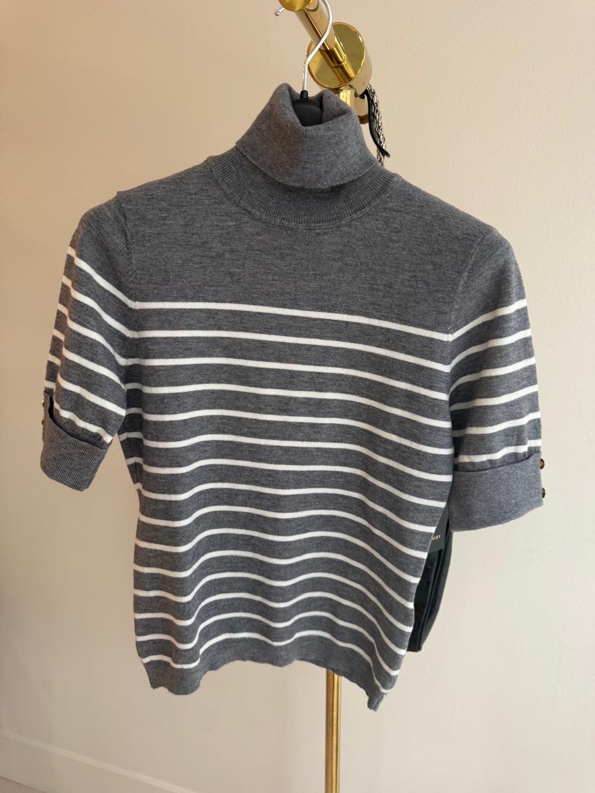 Striped Turtleneck Tee