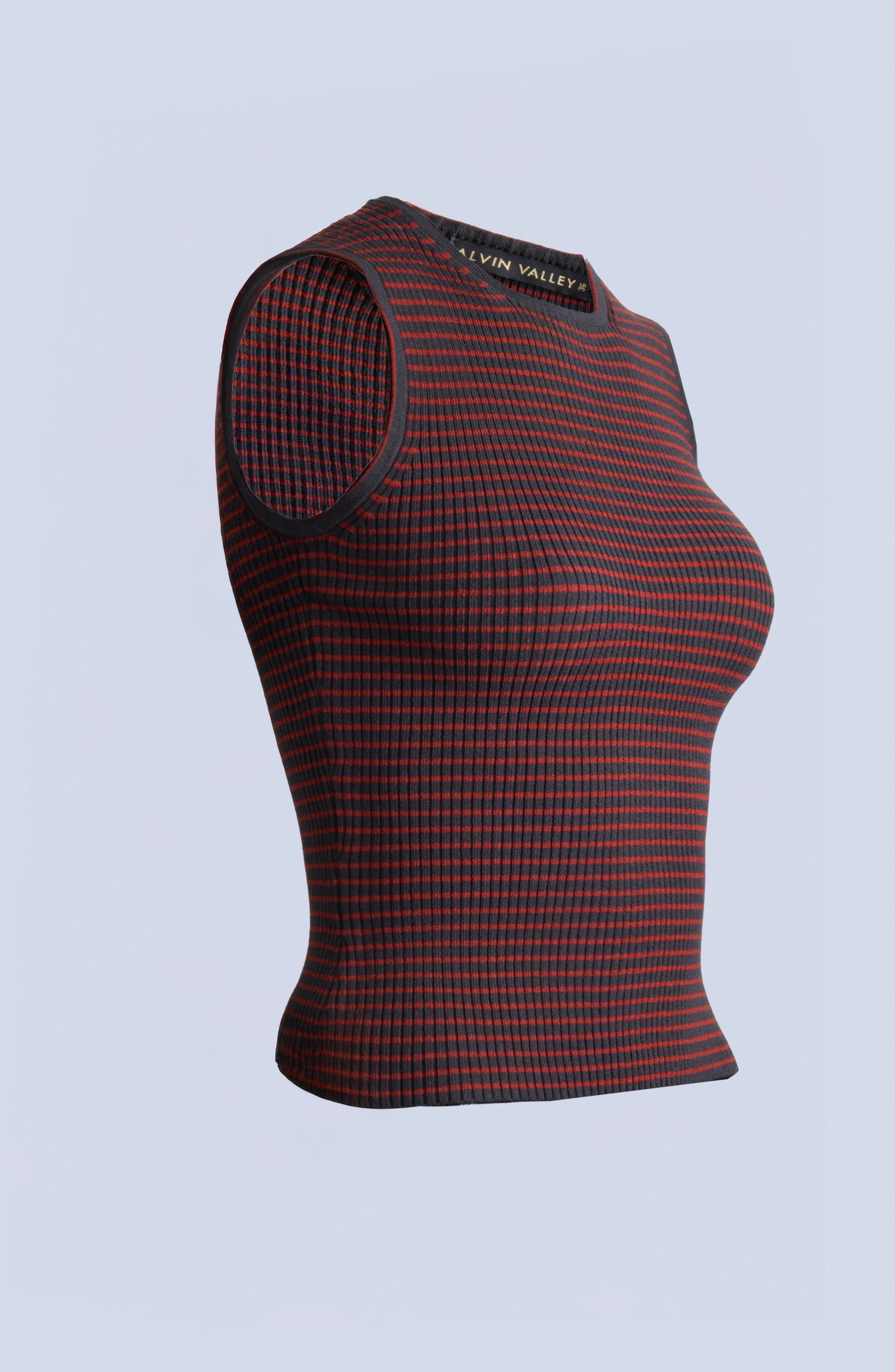 SILK KNIT RIBBED TANK