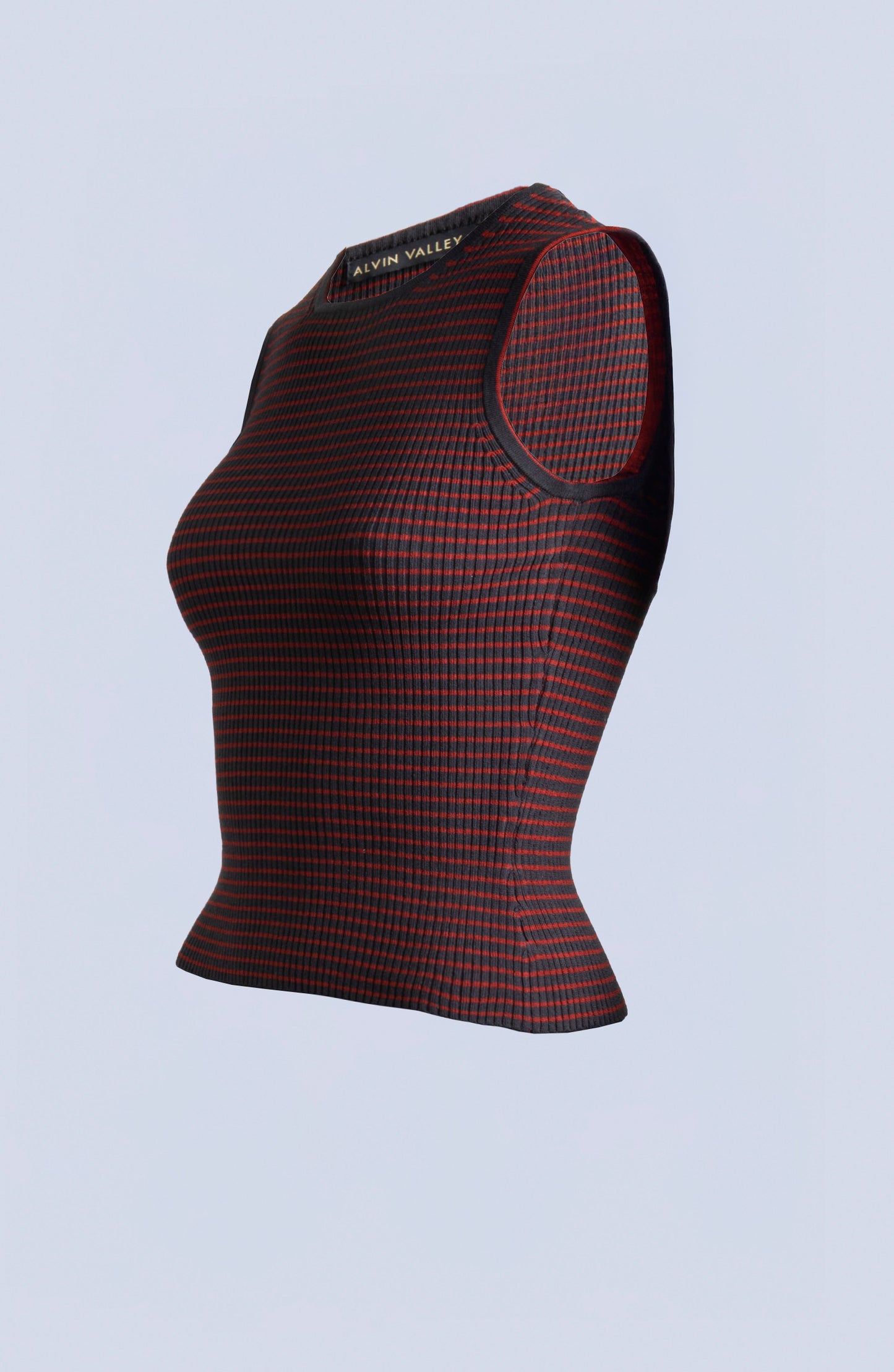 SILK KNIT RIBBED TANK