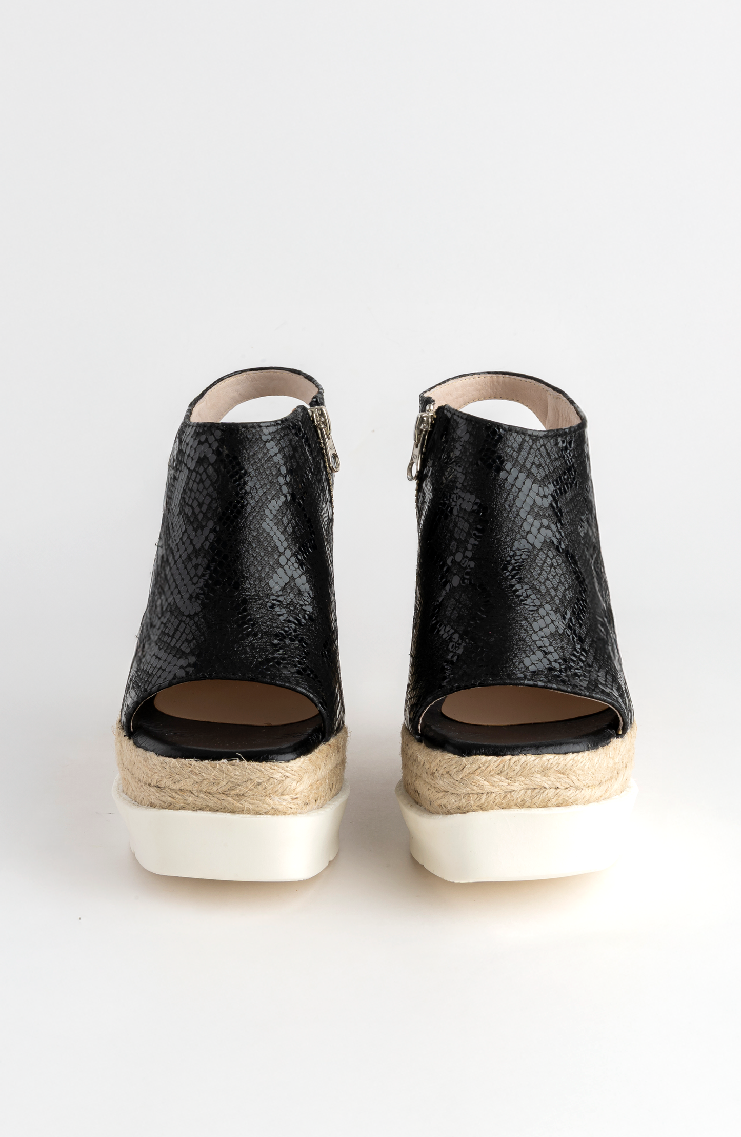 OLIMPIA OPEN TOE BOOT IN LEATHER PYTHON