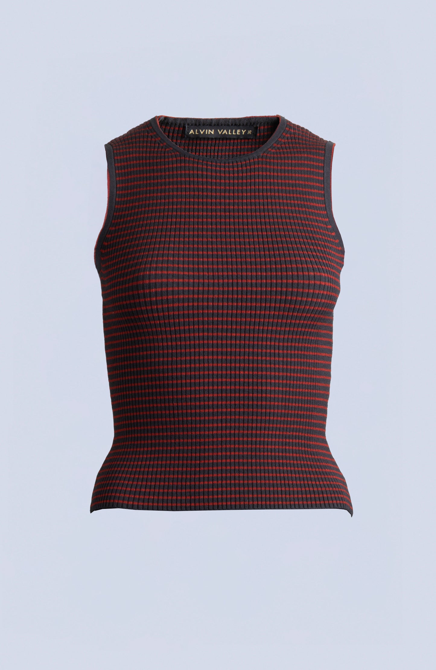 SILK KNIT RIBBED TANK