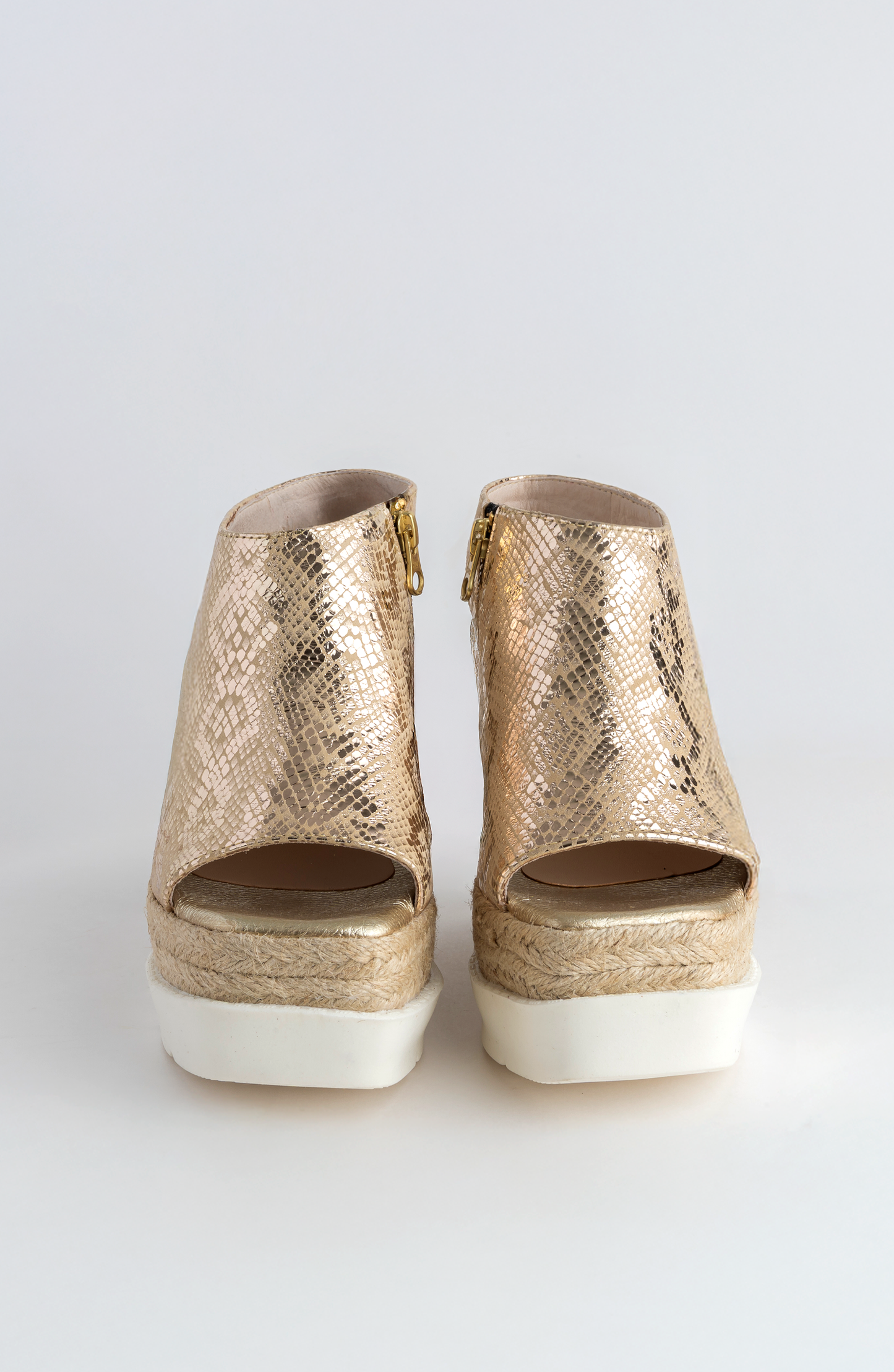 OLIMPIA OPEN TOE BOOT IN LEATHER PYTHON