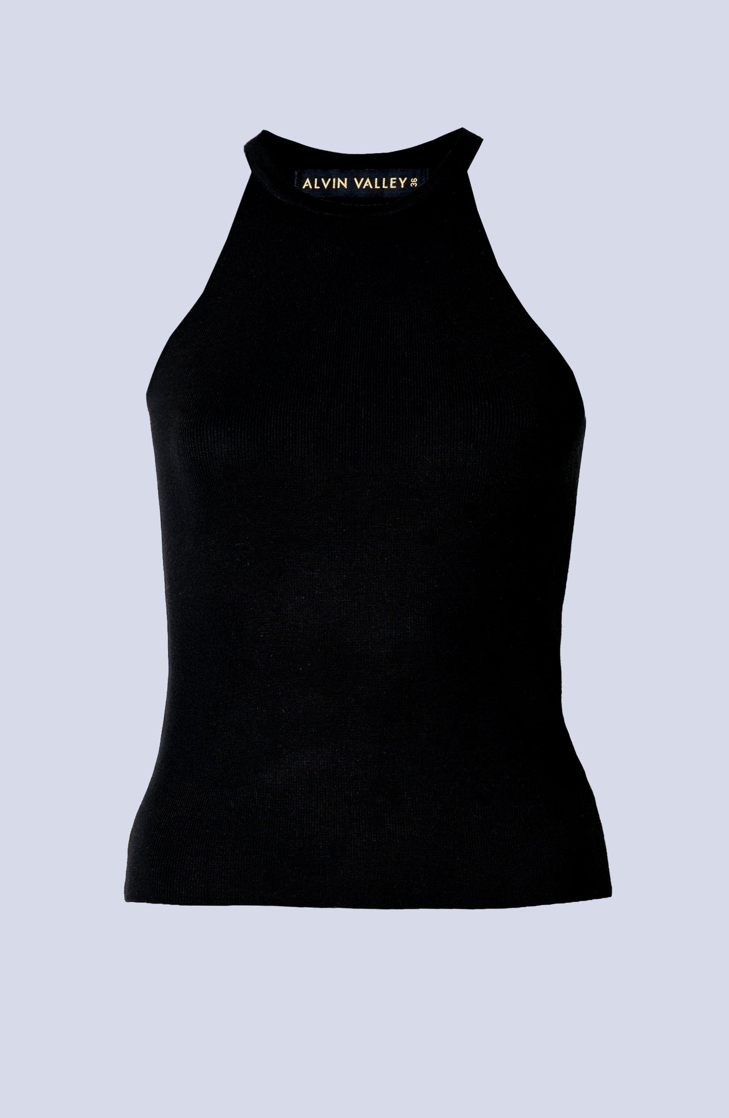 Halter Tank Knit Black