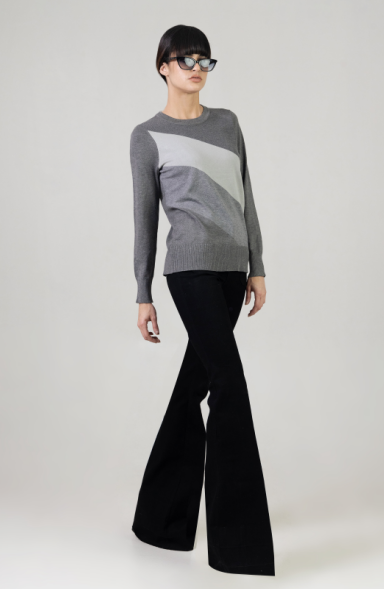 TRI COLOR LUREX KNIT TOP