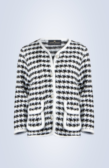 HOUNDSTOOTH JACKET BLACK/WH
