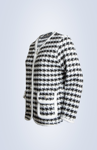 HOUNDSTOOTH JACKET BLACK/WH