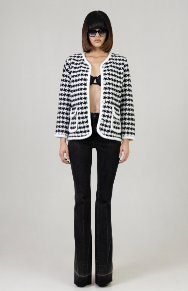 HOUNDSTOOTH JACKET BLACK/WH