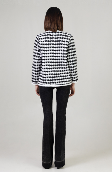 HOUNDSTOOTH JACKET BLACK/WH