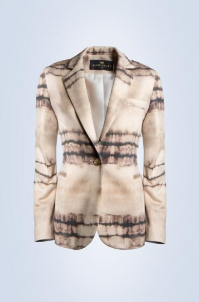 ULTRA SUEDE JACKET CAMEL TIE DYE
