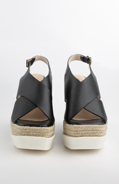 JACOBS WEDGE SANDAL - BLACK
