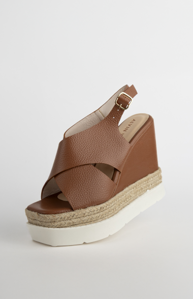 JACOBS WEDGE SANDAL IN COGÑAC