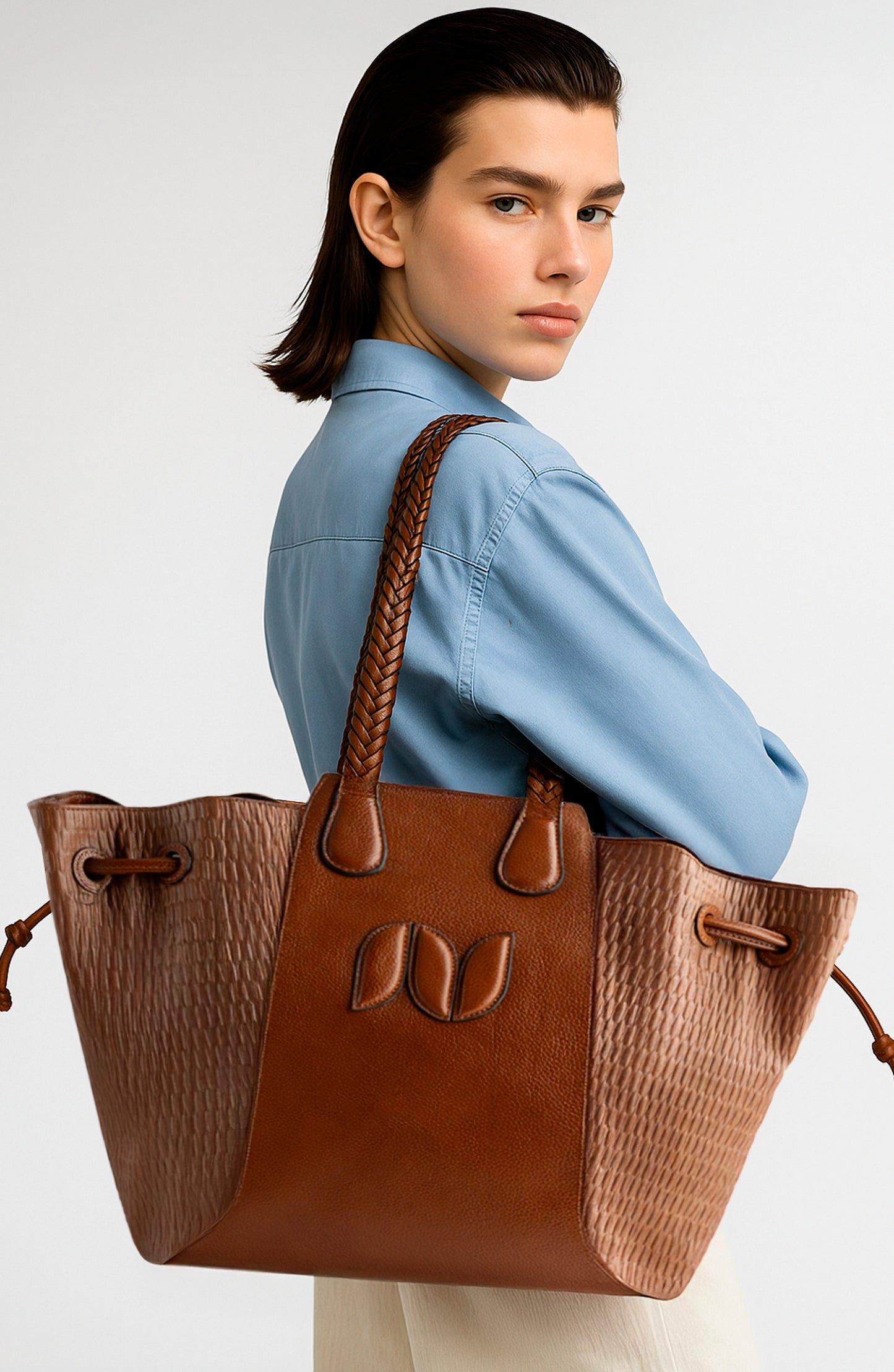 MARINA TOTE LEATHER COÑAC