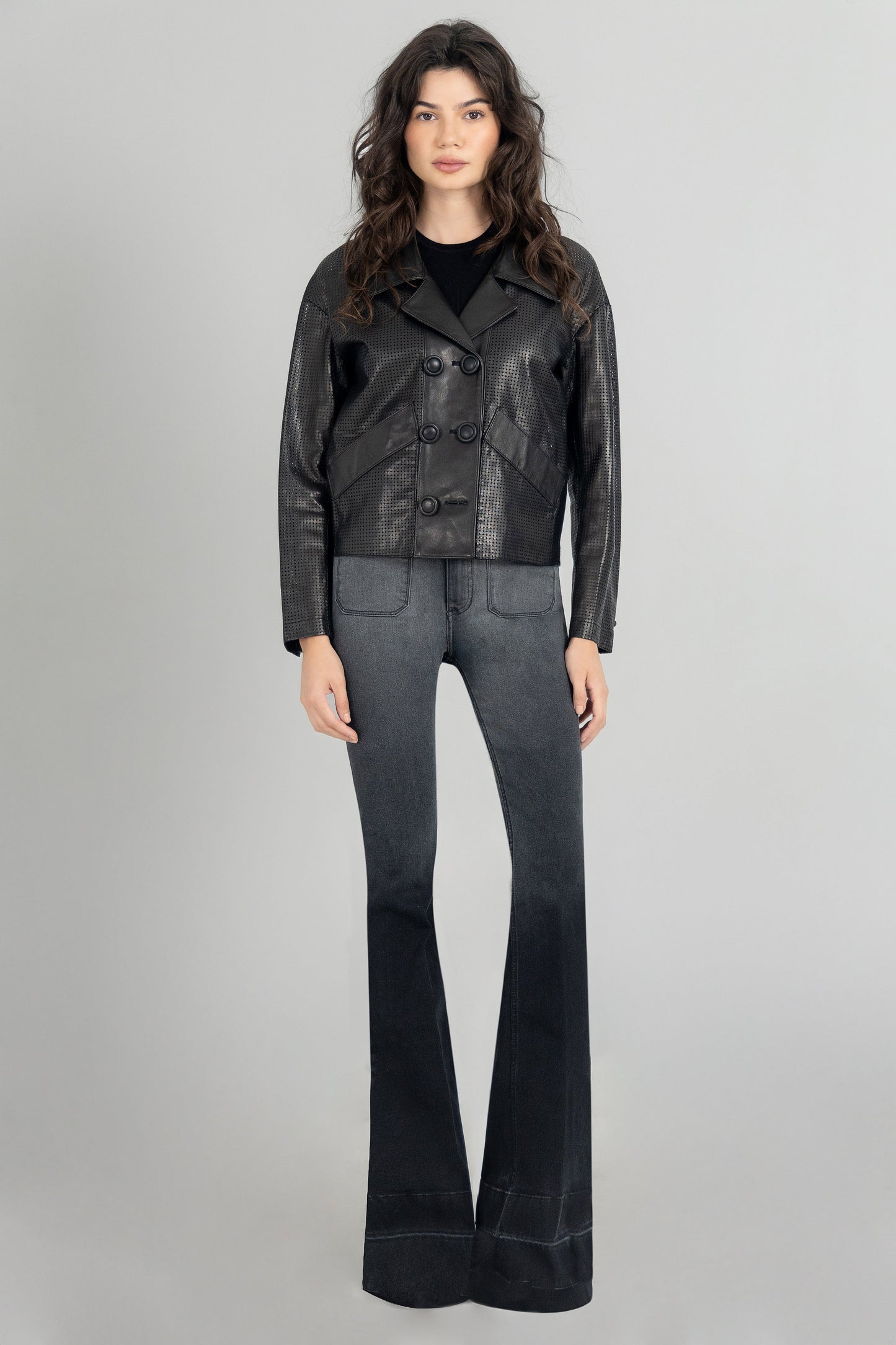 Perforated Leather Jacket