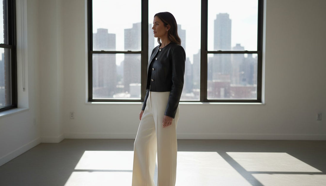 The Crop Leather Jacket: A Masterclass in Silhouette and Sophistication