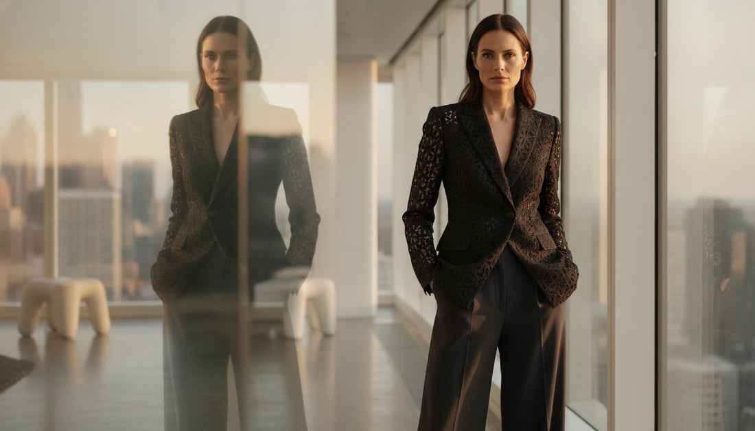 The Lace Blazer: An Exercise in Architectural Elegance and Power