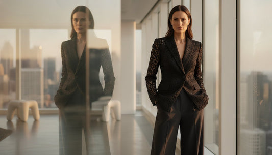 The Lace Blazer: An Exercise in Architectural Elegance and Power