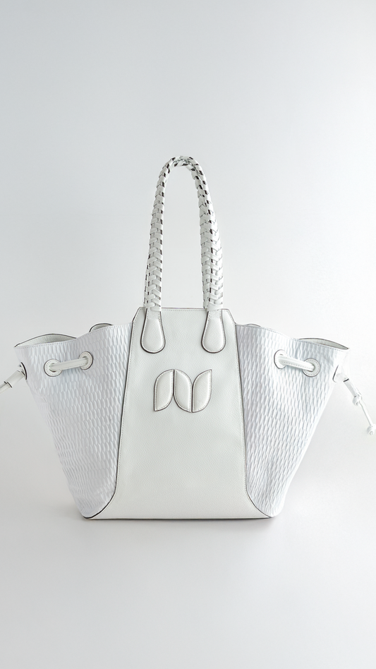MARINA TOTE LEATHER WHITE