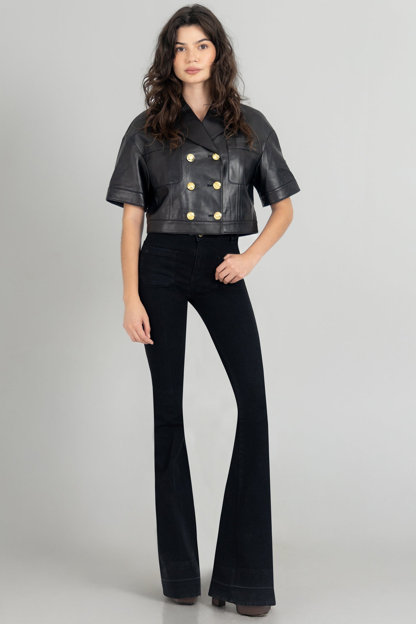 Crop DBL Breasted Jacket