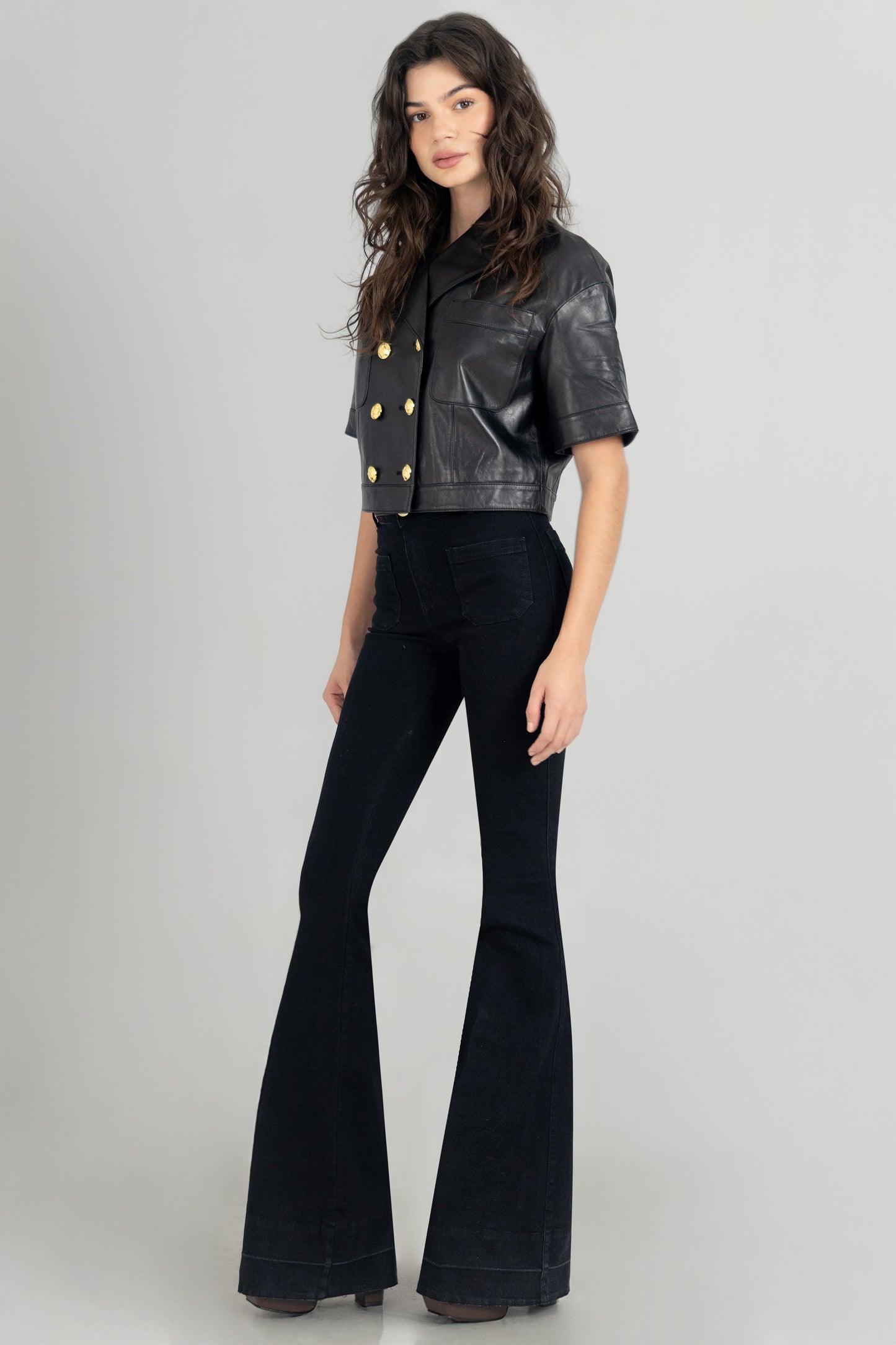 Crop DBL Breasted Jacket