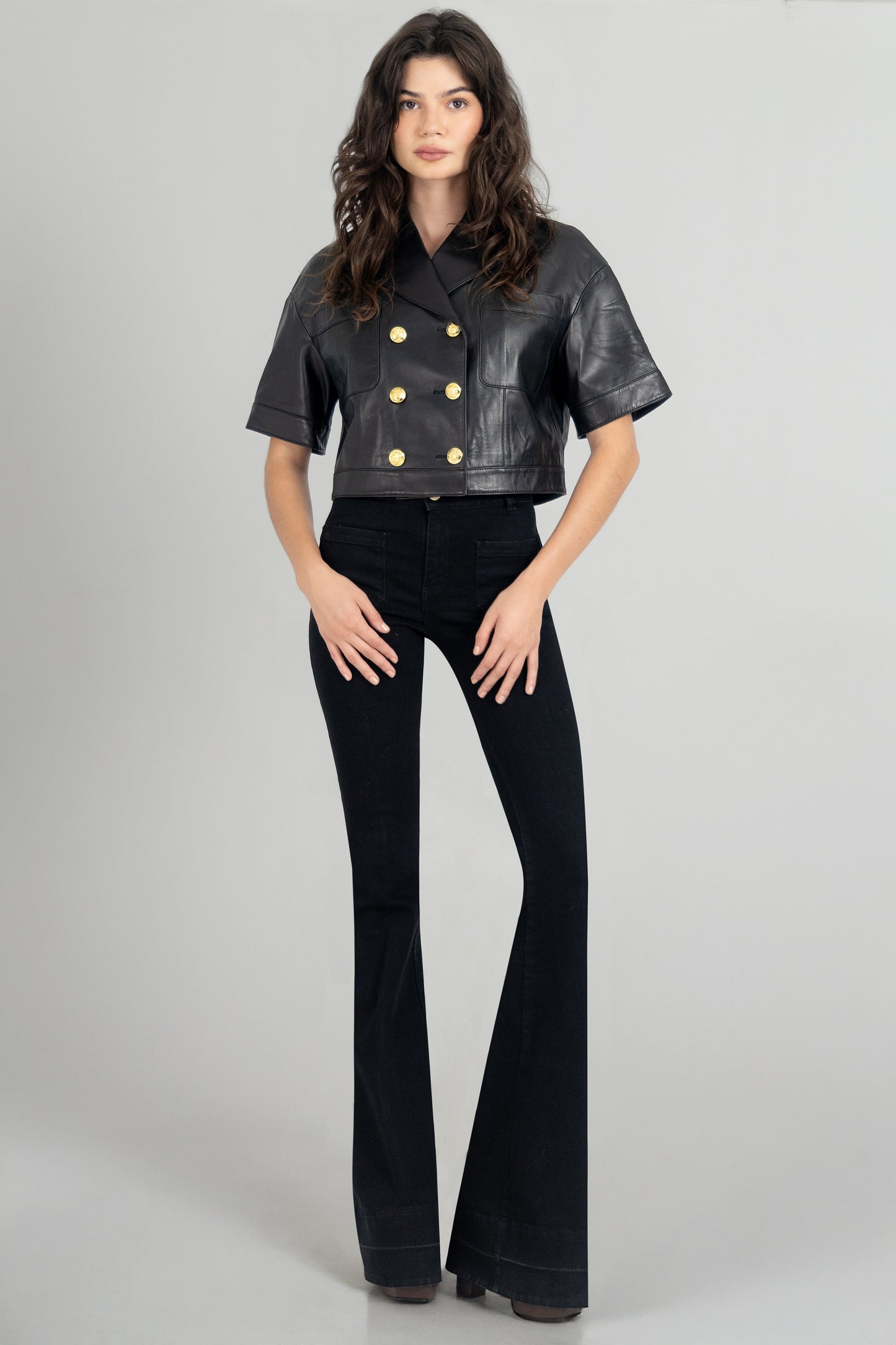 Crop DBL Breasted Jacket