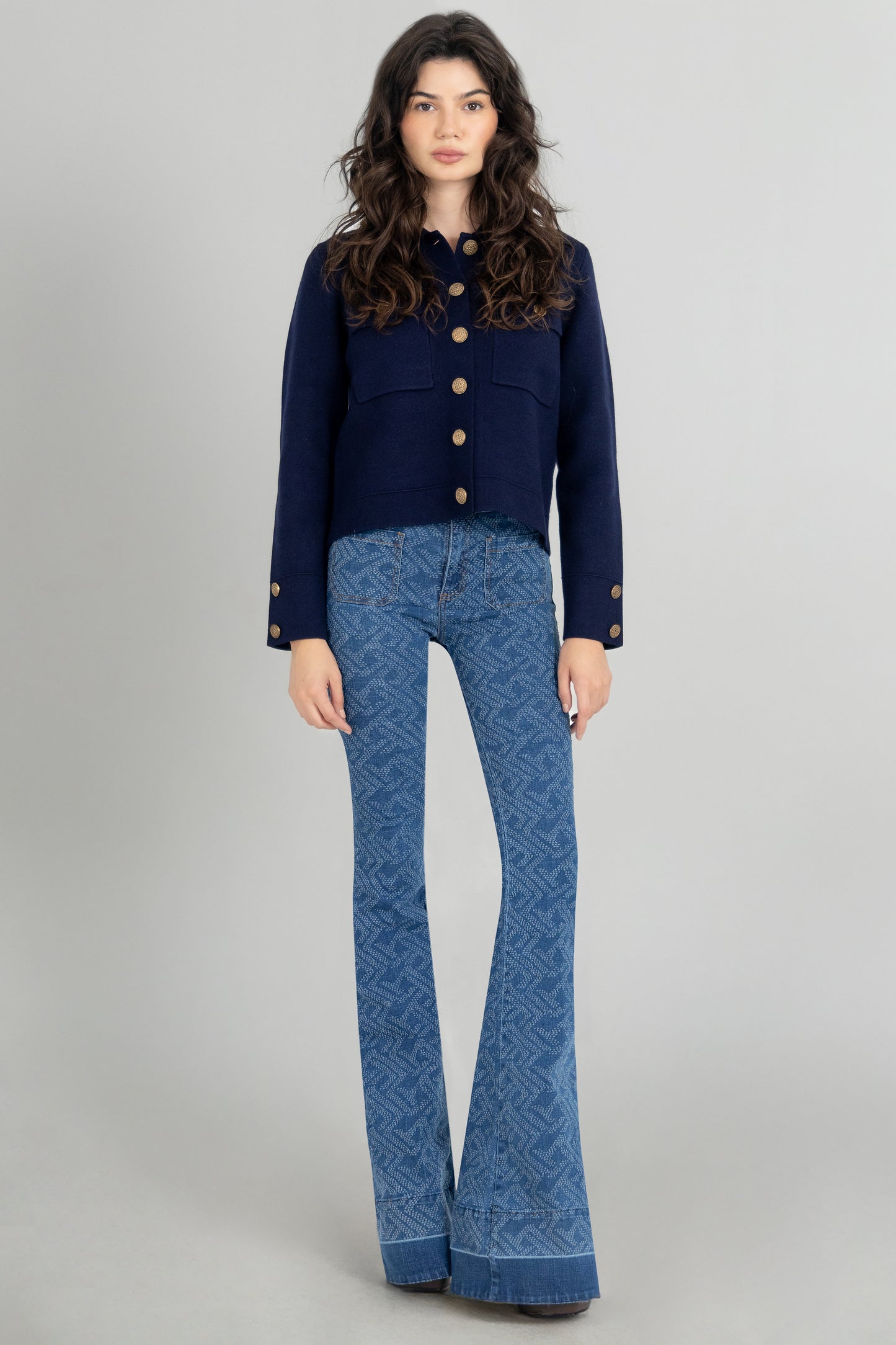 Knit Button Down Jacket