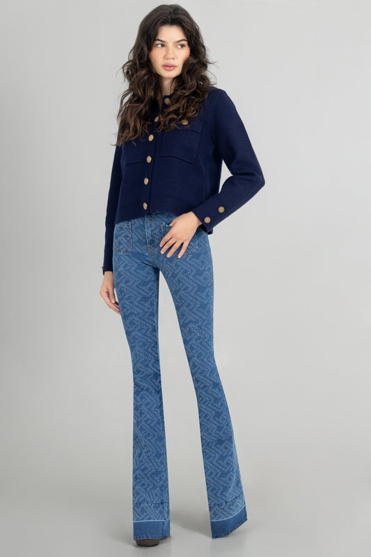 Knit Button Down Jacket