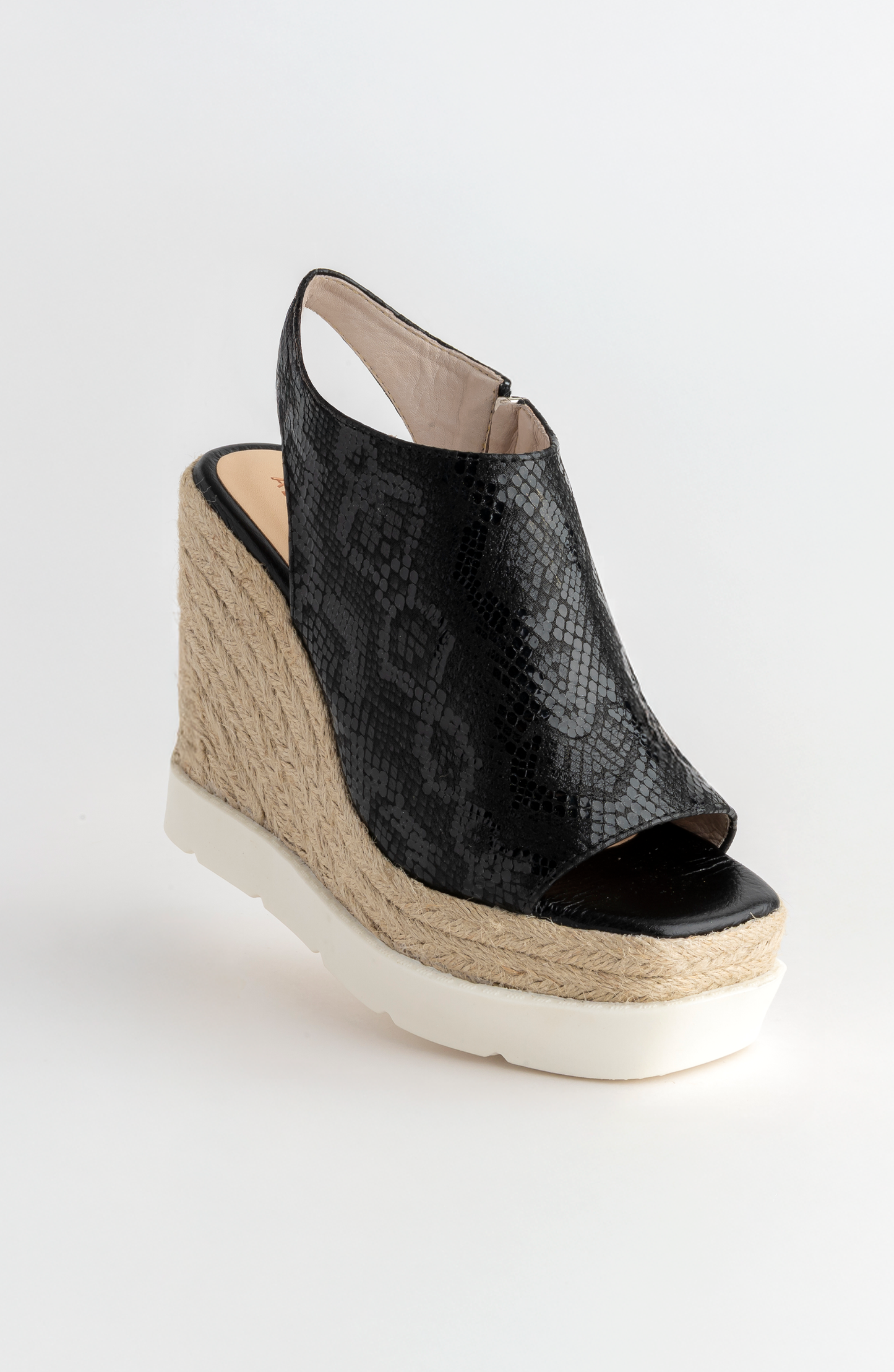 OLIMPIA OPEN TOE BOOT IN LEATHER PYTHON