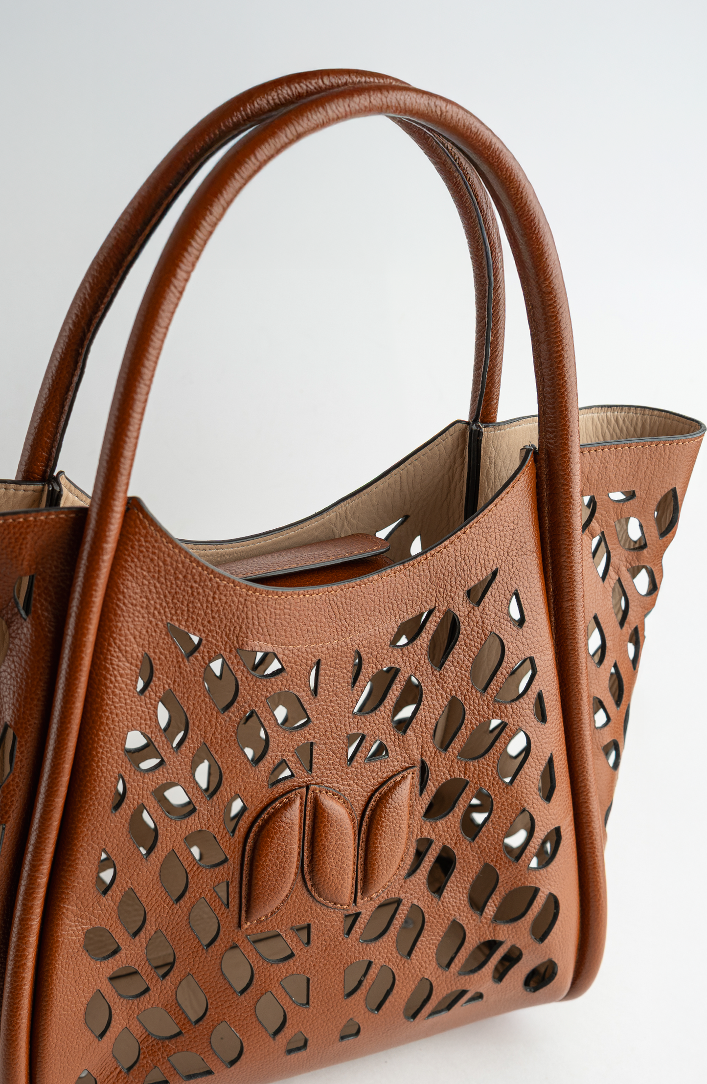 CALIXTO CAGE TOTE COÑAC