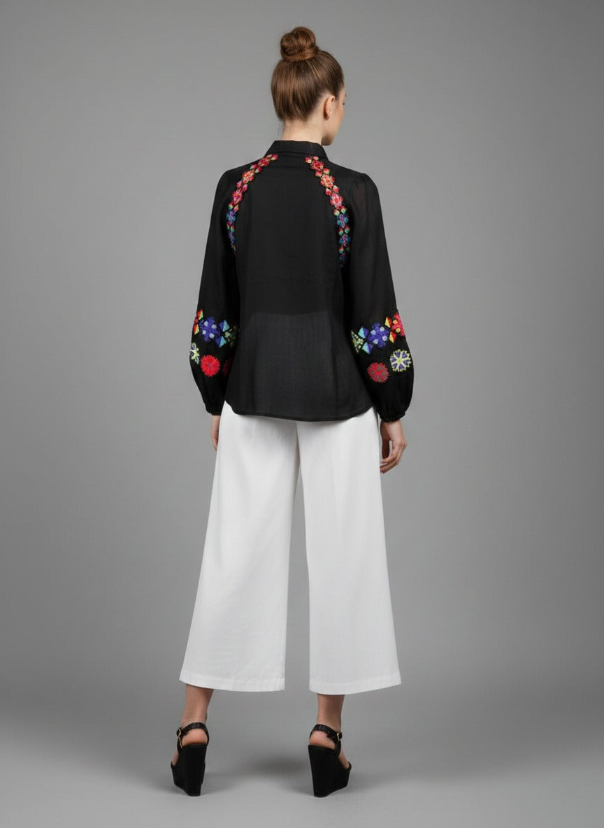 Boho Embroidered Blouse