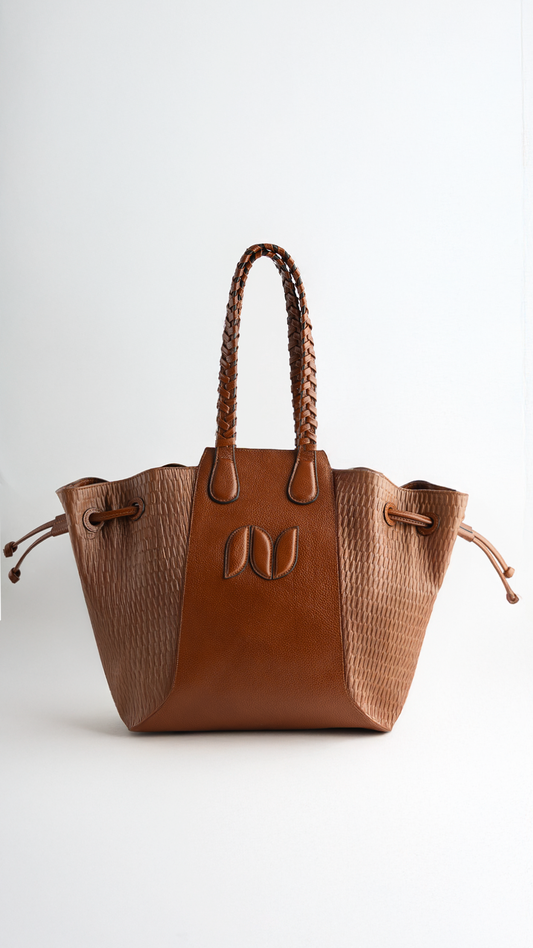 MARINA TOTE LEATHER COÑAC