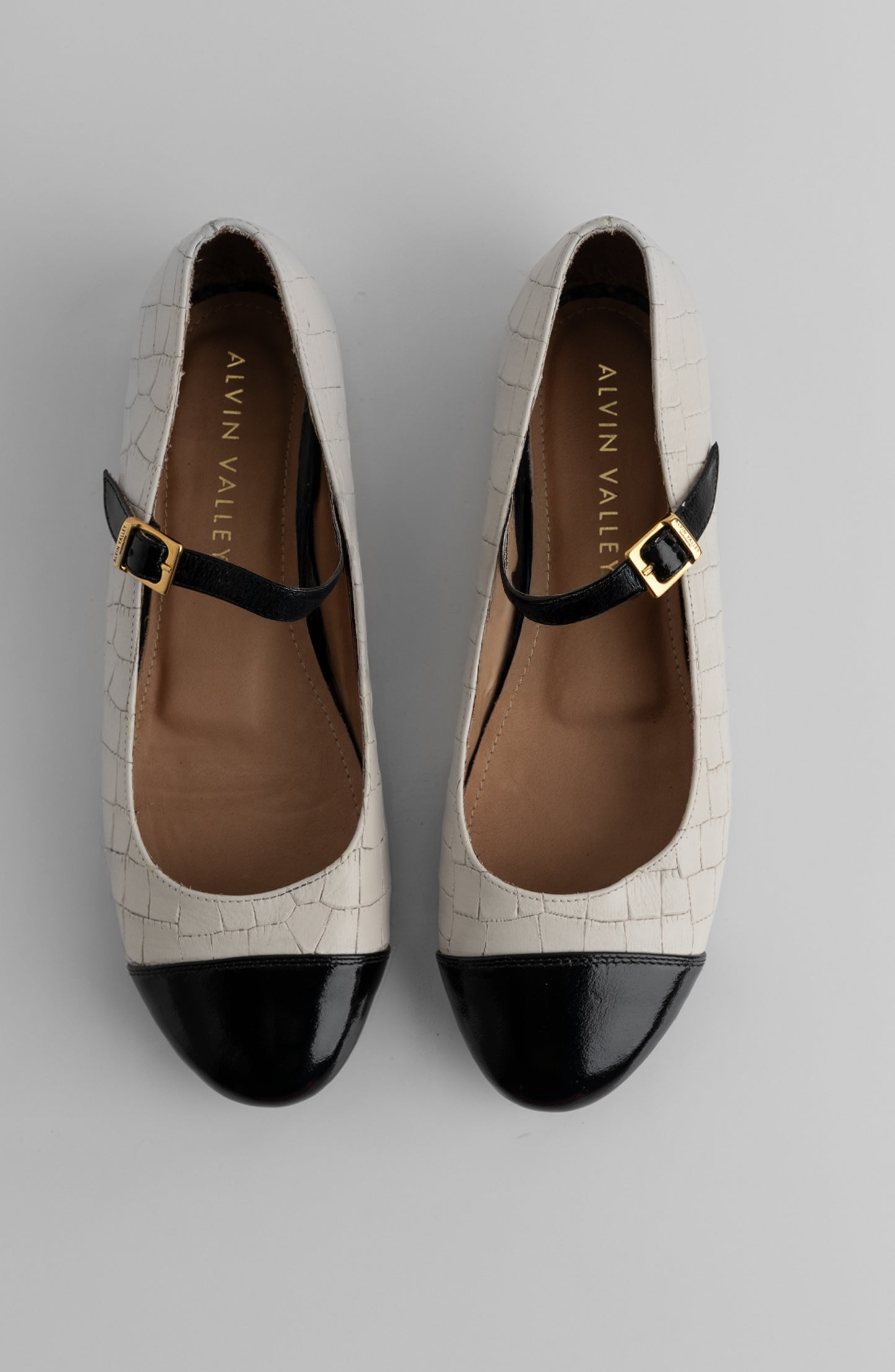 CAMBON CROCO BALLERINA IVORY