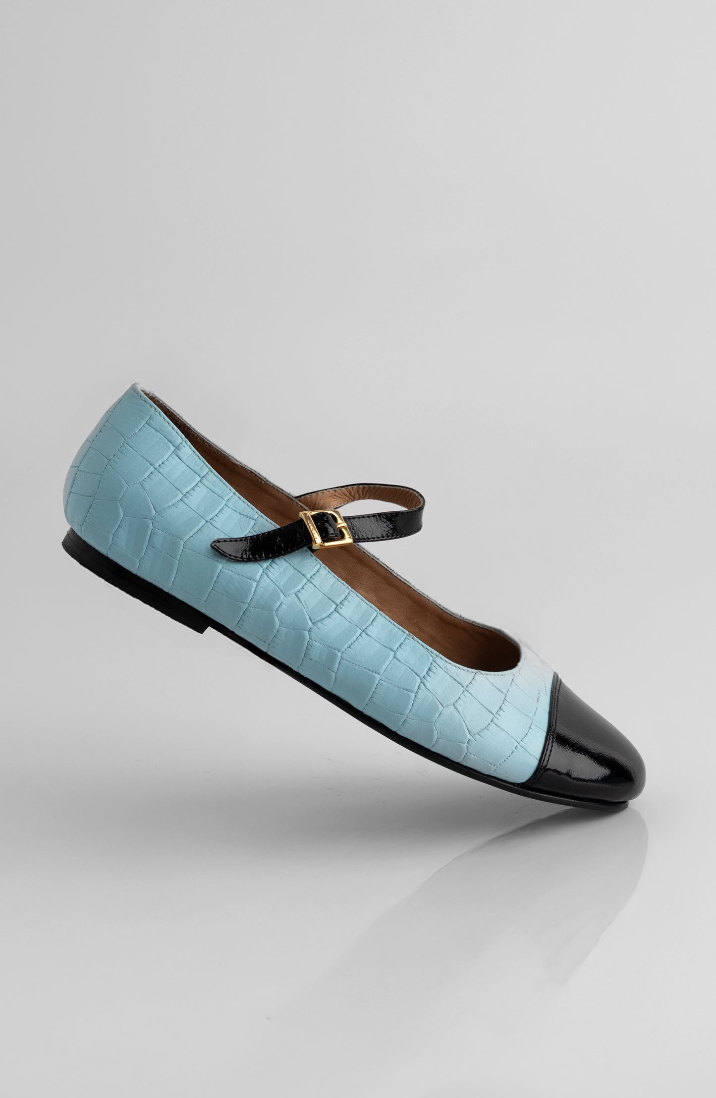 CAMBON CROCO BALLERINA BABY BLUE