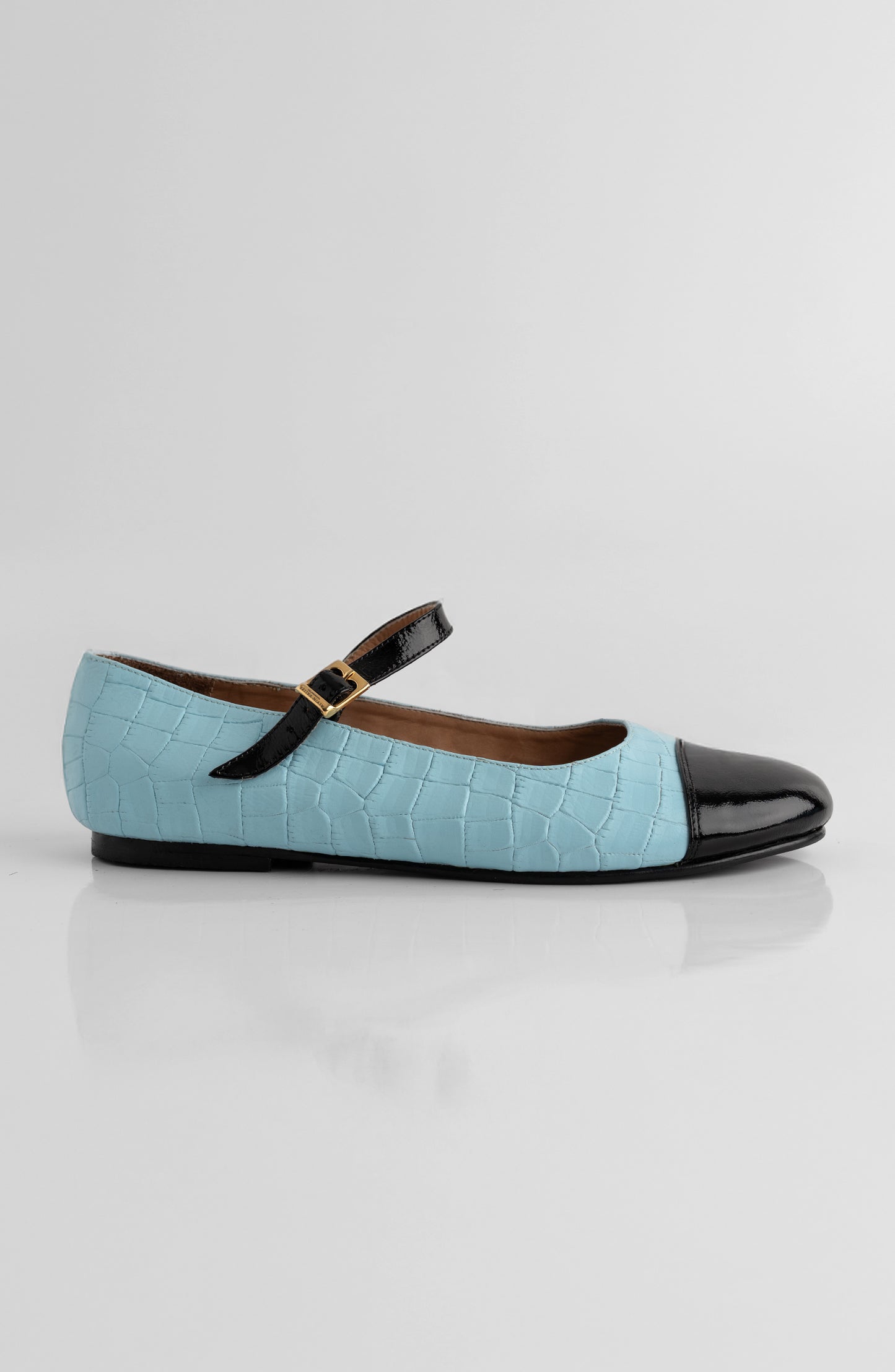 CAMBON CROCO BALLERINA BABY BLUE