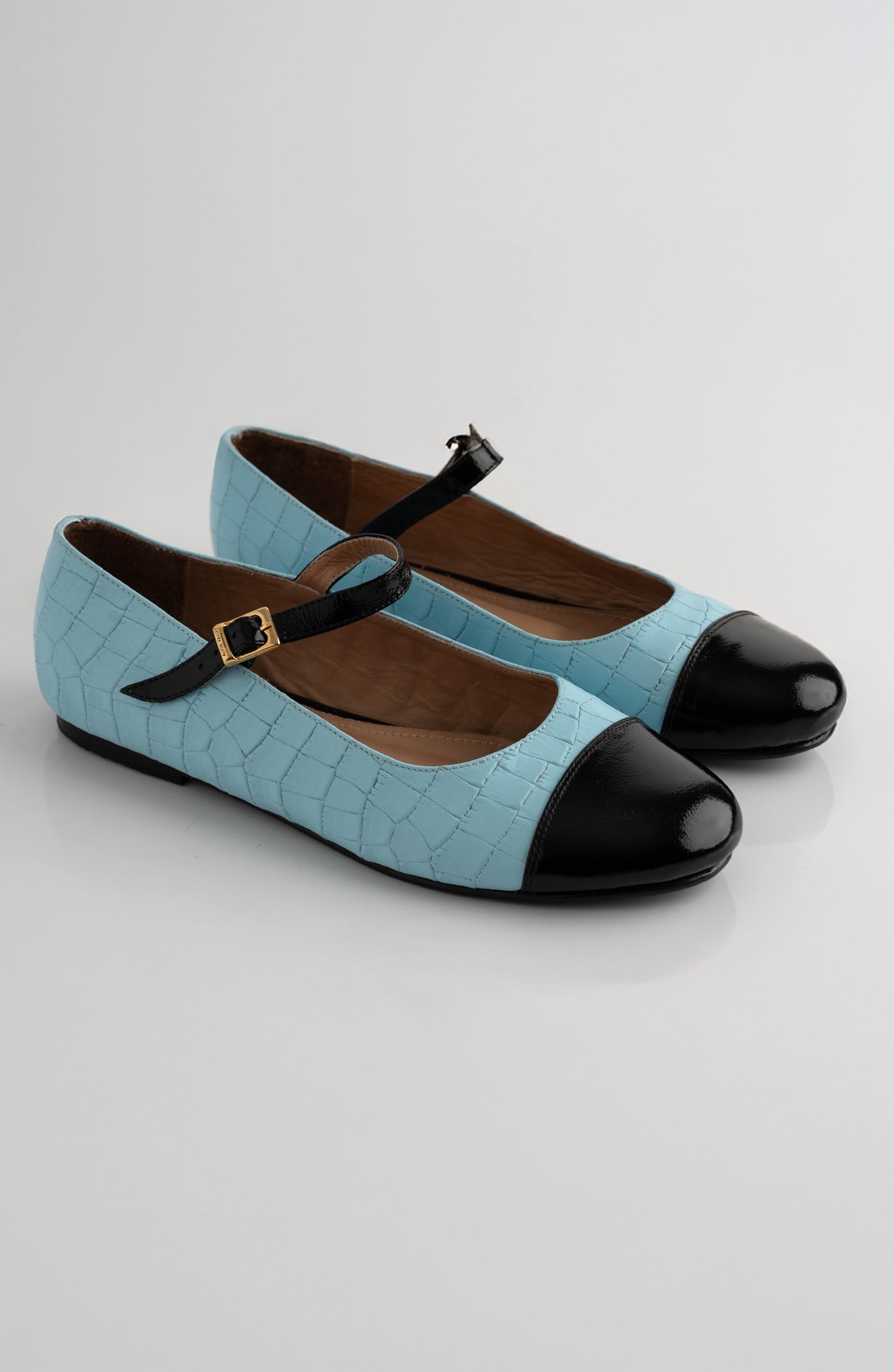 CAMBON CROCO BALLERINA BABY BLUE