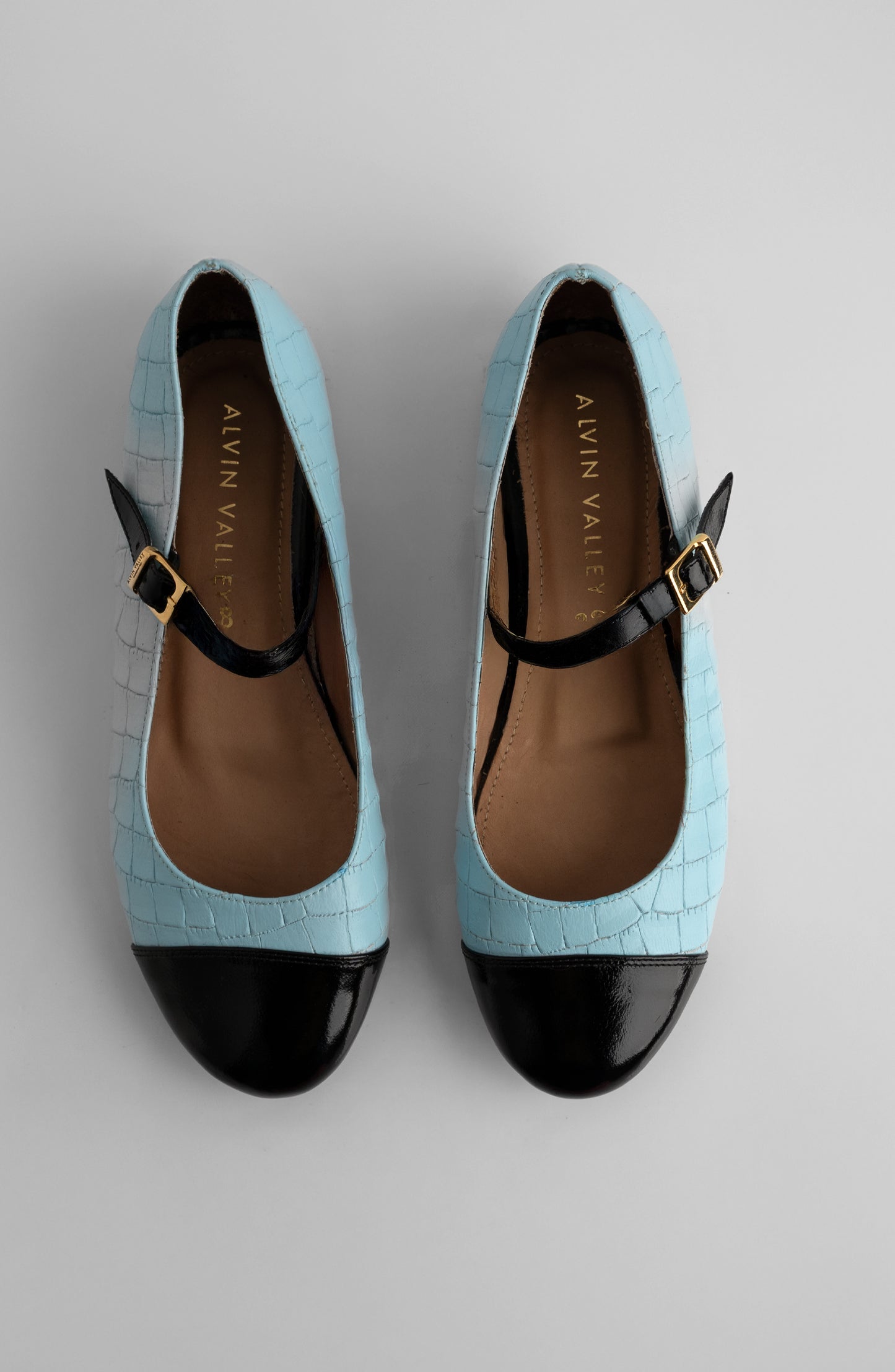 CAMBON CROCO BALLERINA BABY BLUE