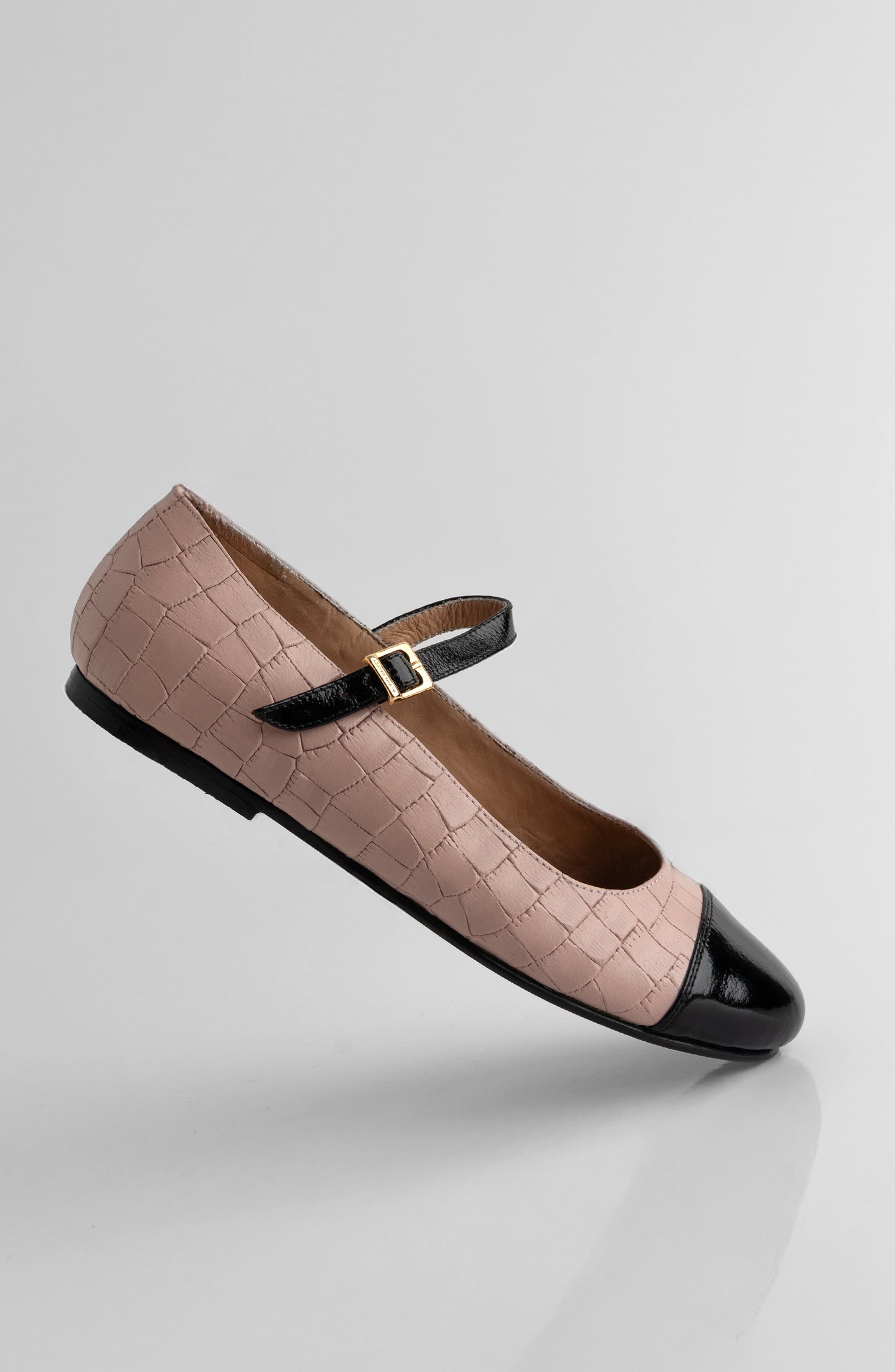 CAMBON CROCO BALLERINA PINK WOOD