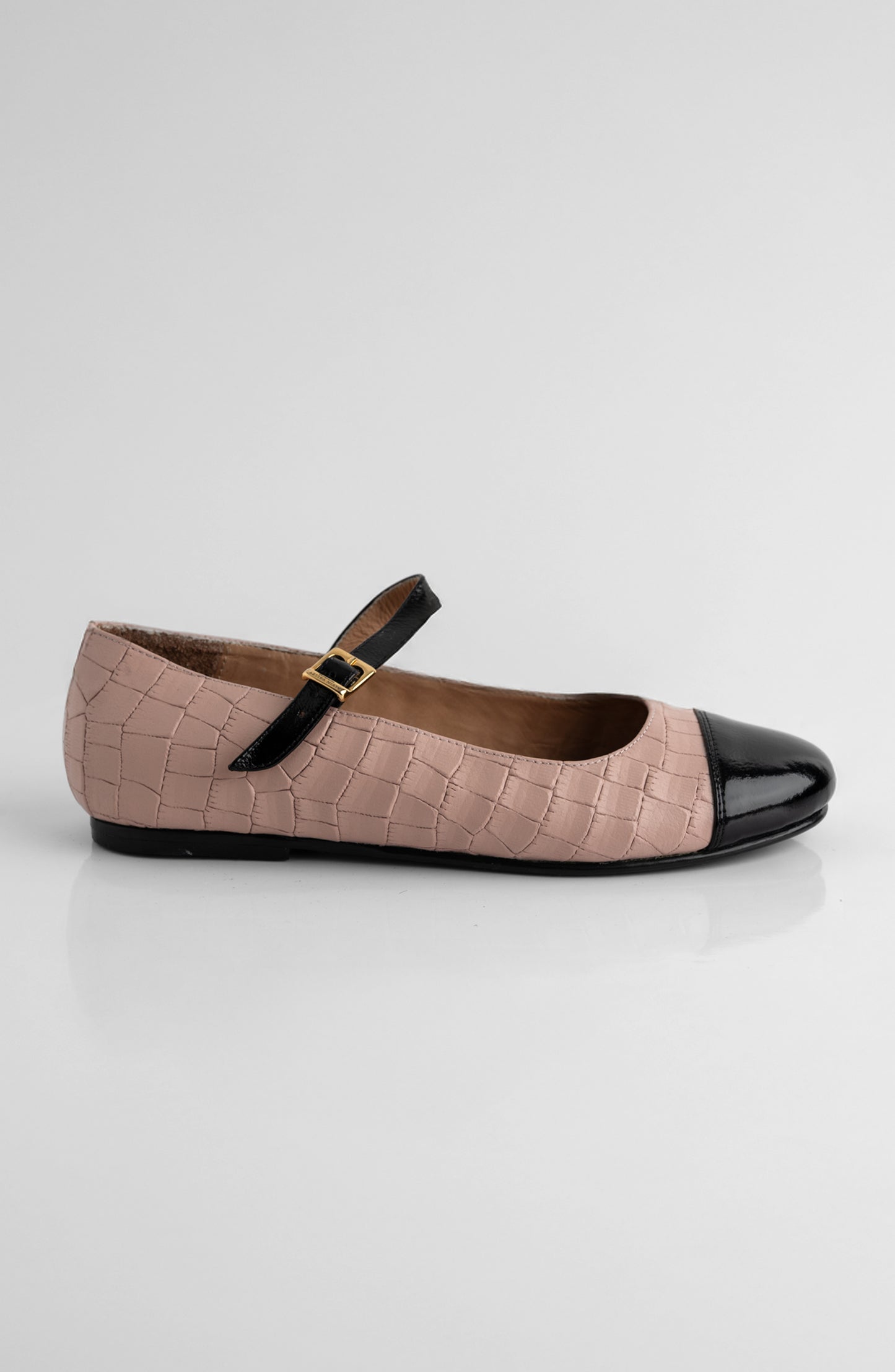 CAMBON CROCO BALLERINA PINK WOOD