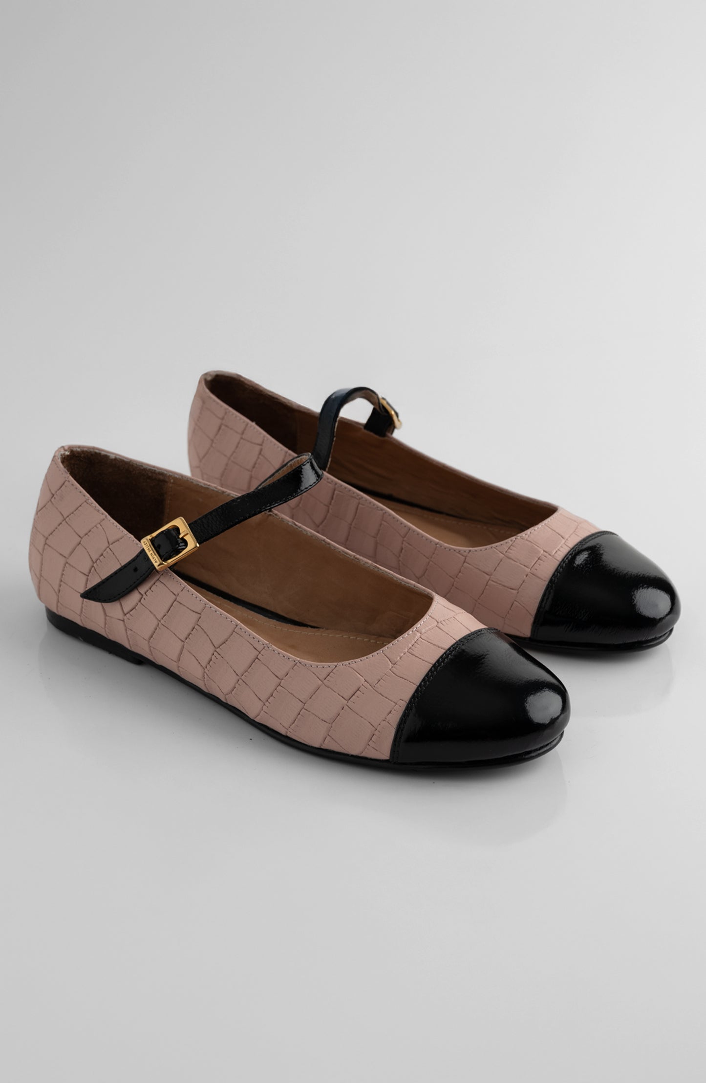 CAMBON CROCO BALLERINA PINK WOOD