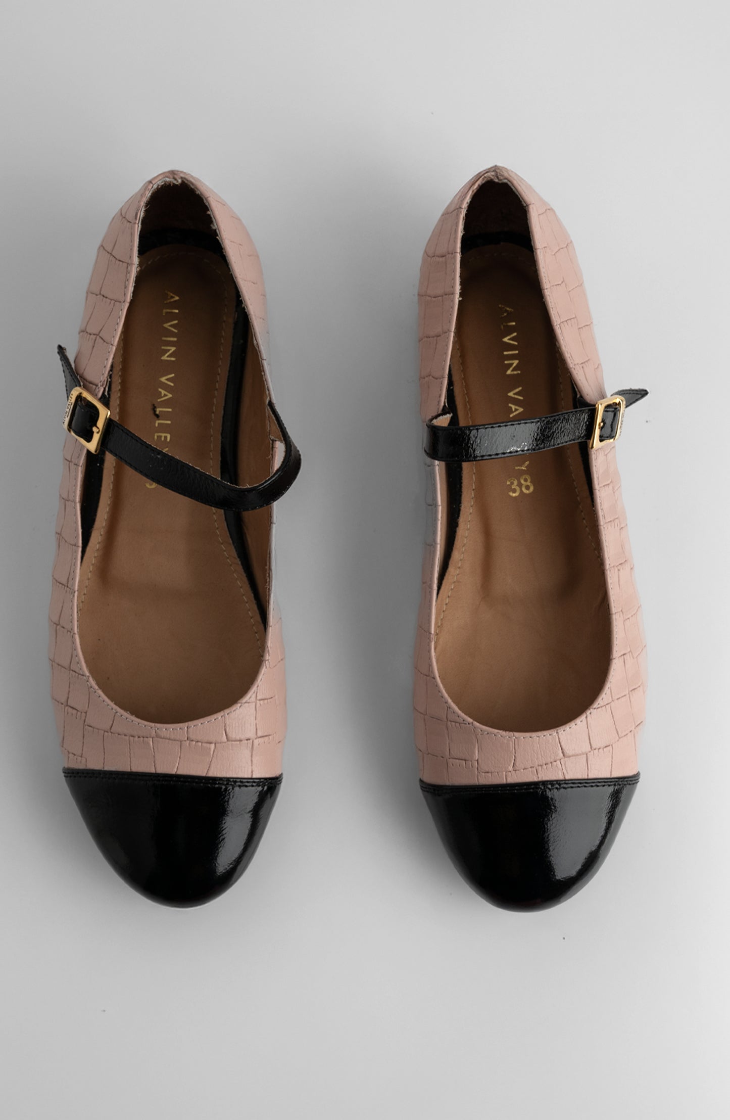 CAMBON CROCO BALLERINA PINK WOOD