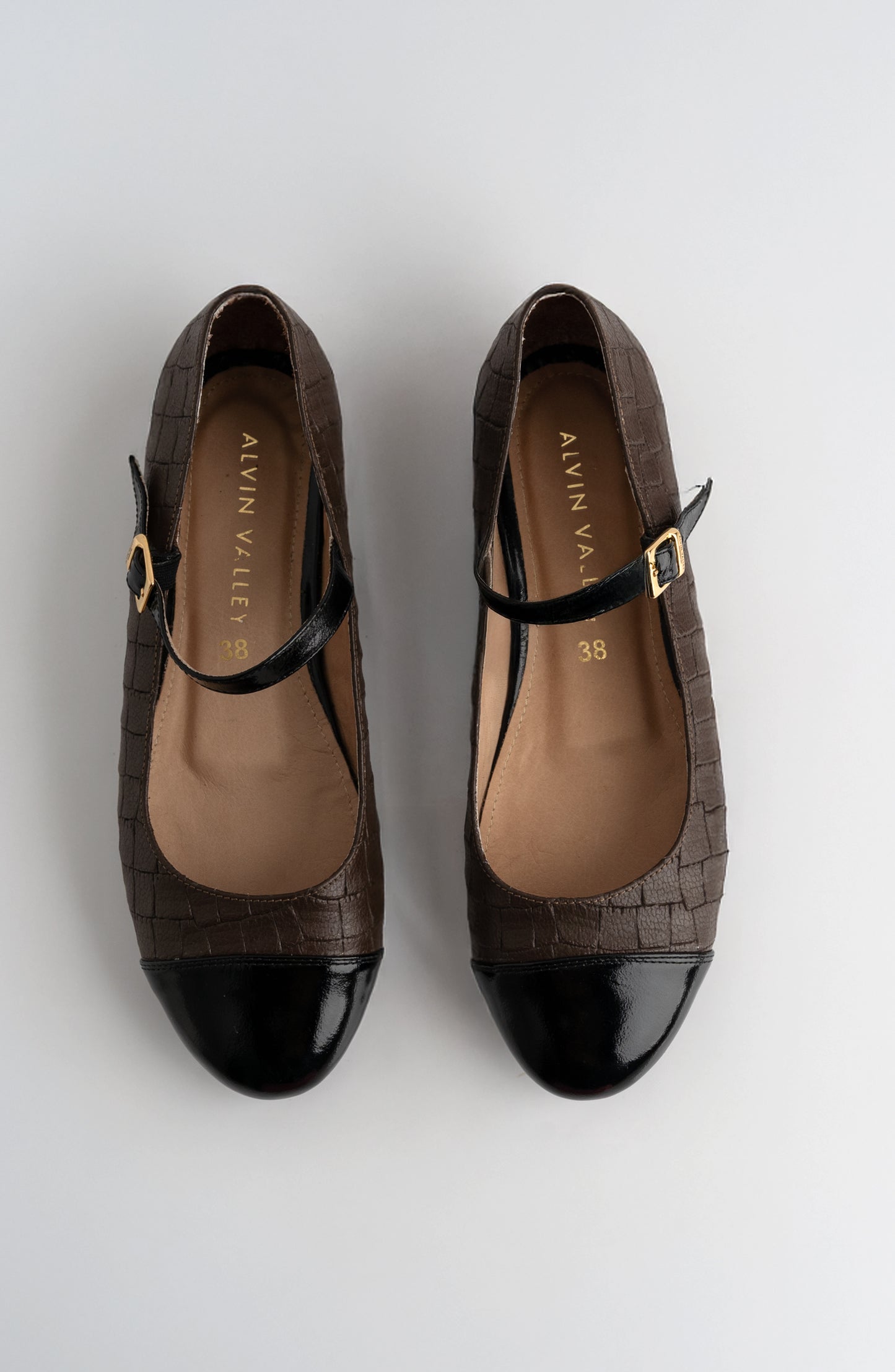 CAMBON CROCO BALLERINA CHOCOLATE