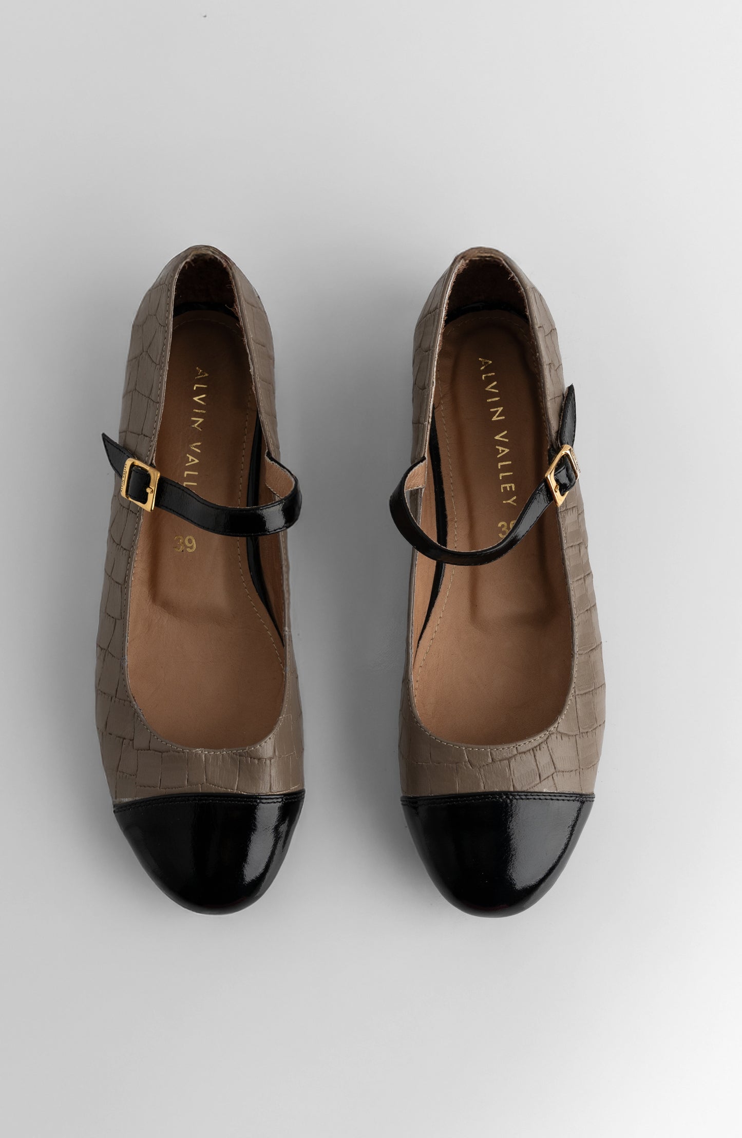 CAMBON CROCO BALLERINA TAUPE