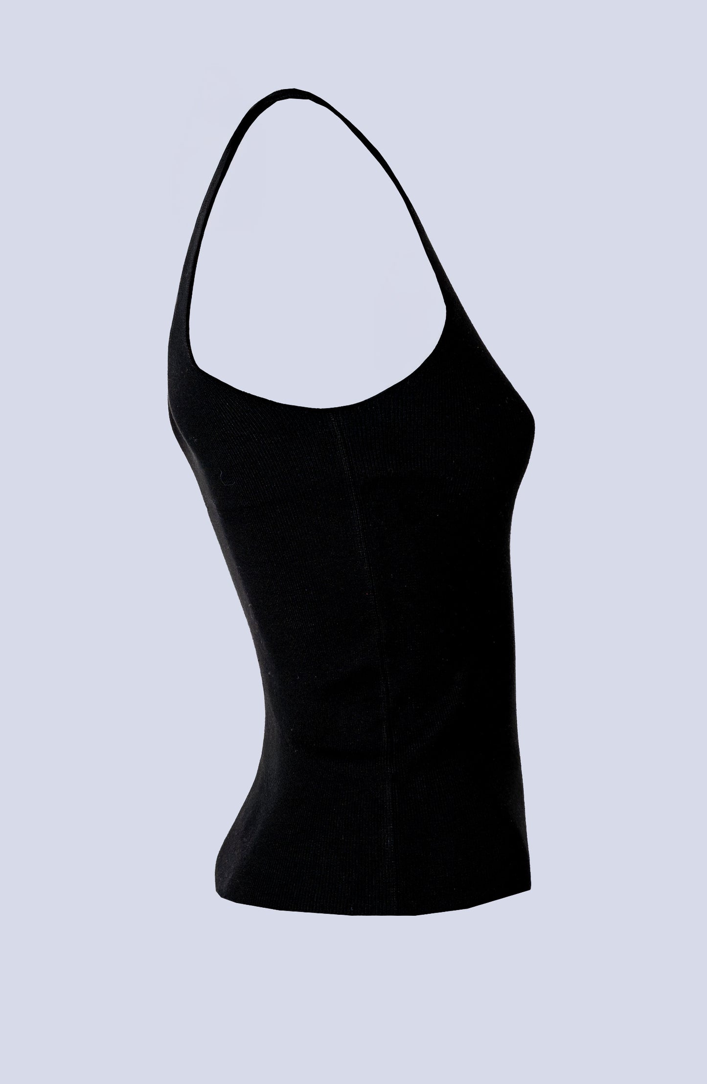 Halter Tank Knit Black