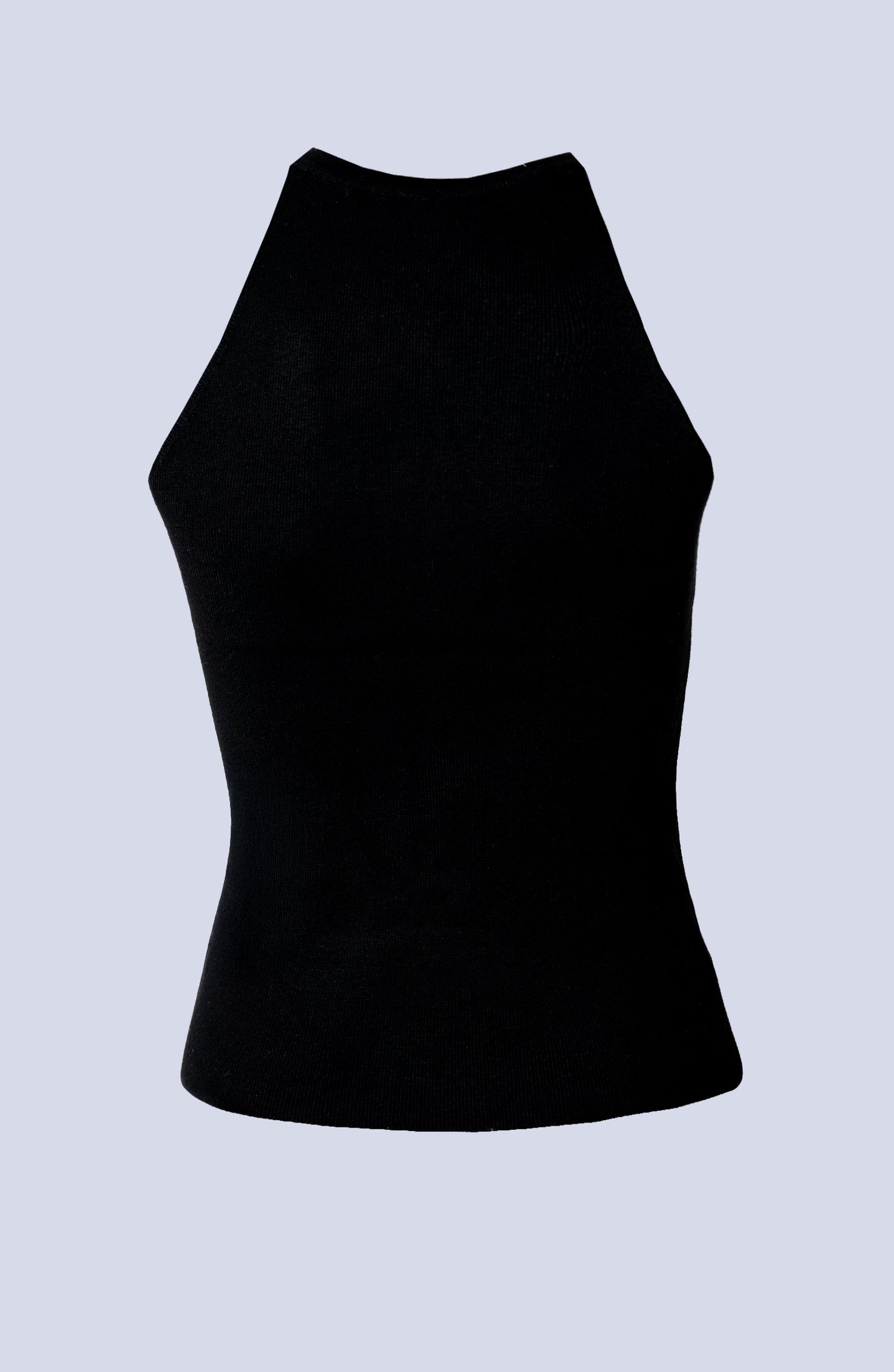 Halter Tank Knit Black
