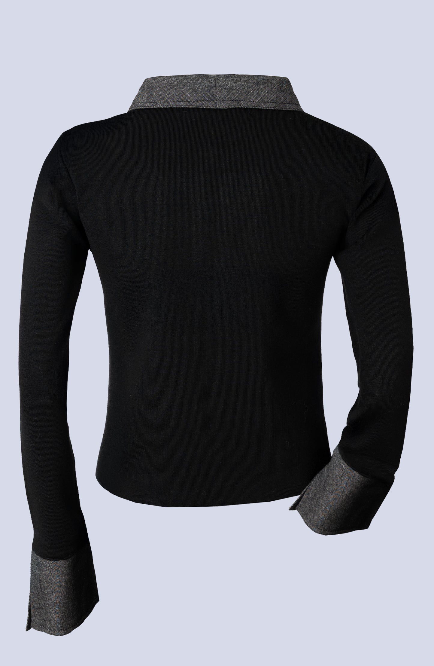 Lace Up Knit Knit Shirt