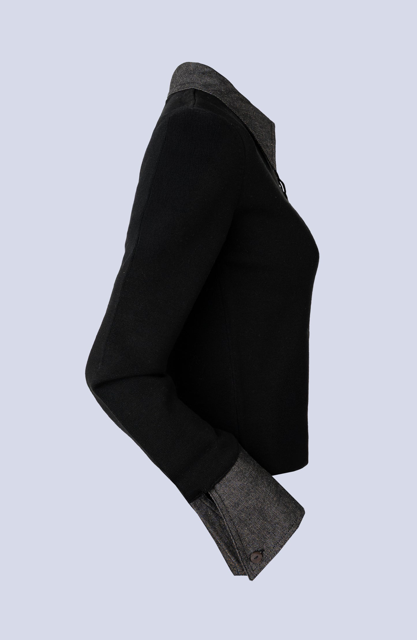 Lace Up Knit Knit Shirt