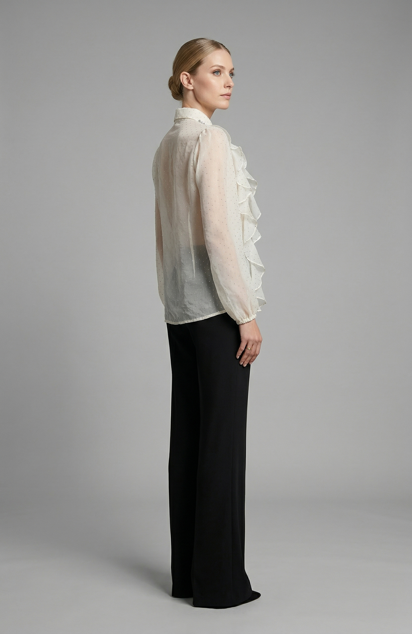 Ruffle Diamante Blouse
