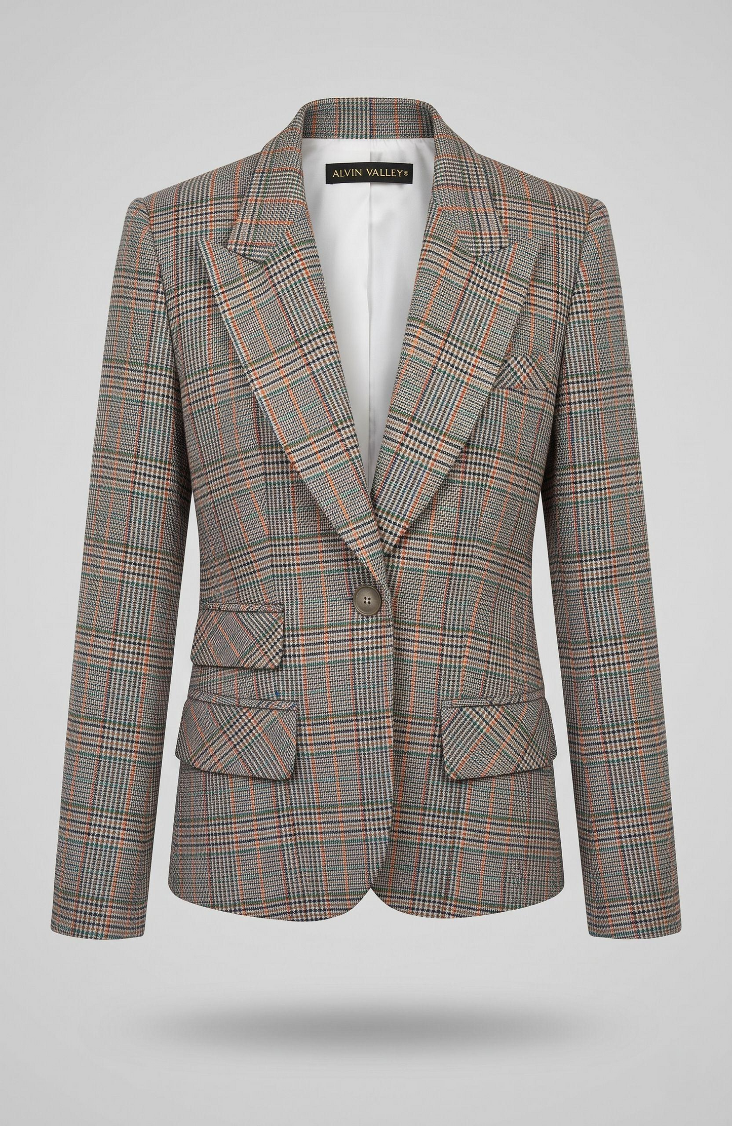 peak lapel jackets plaid red