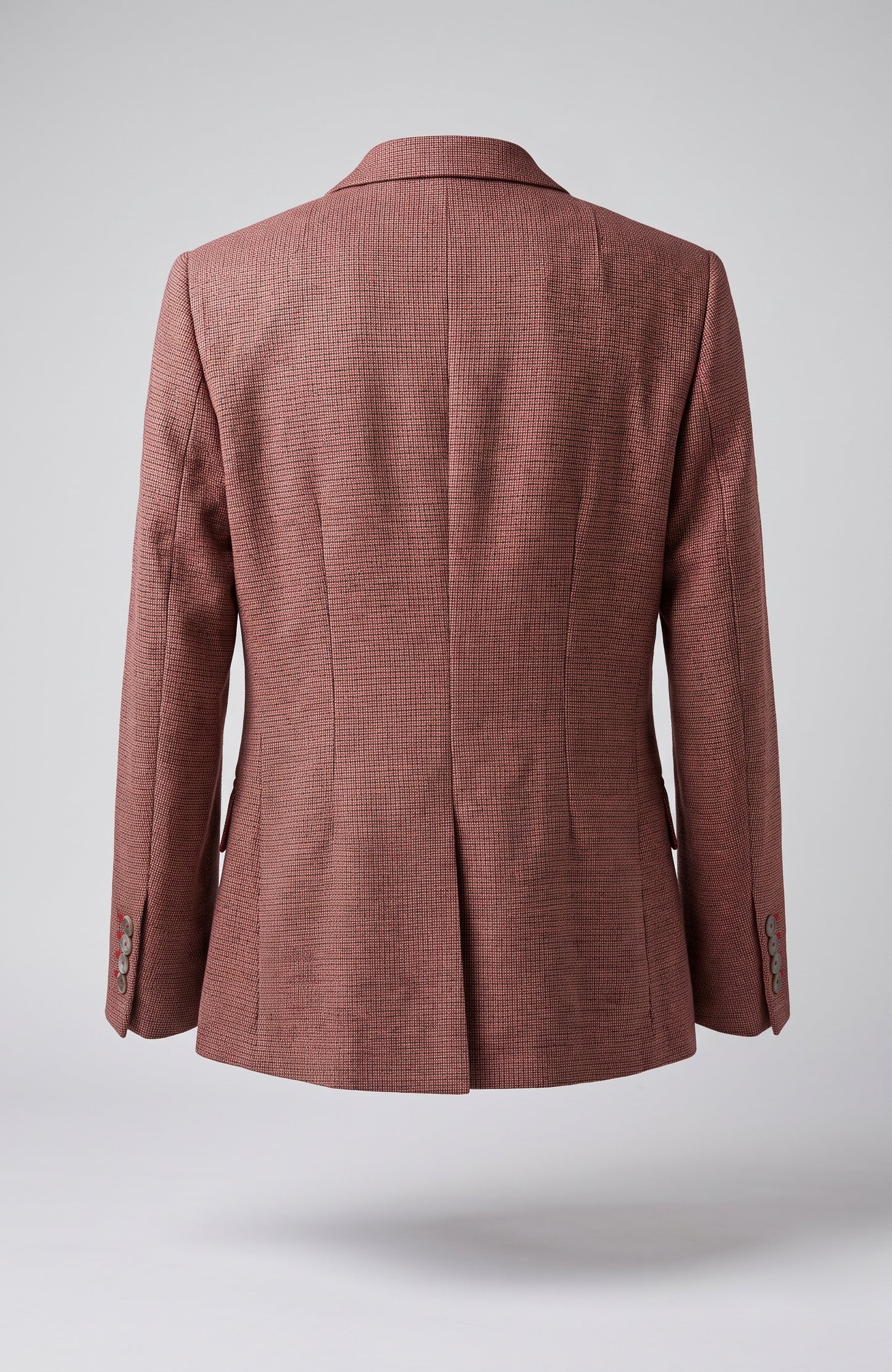 Peak Lapel Tweed Jacket Red