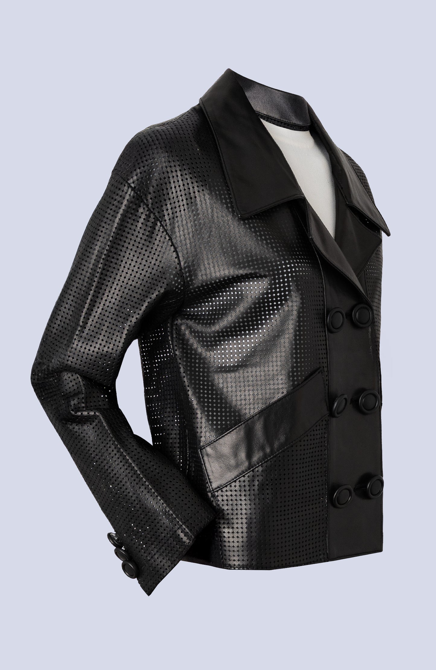 Perforated Leather Jacket